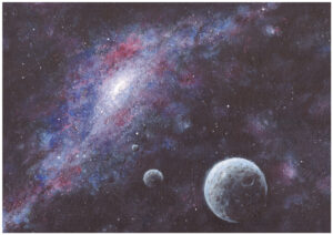 Acrylbild einer Galaxie