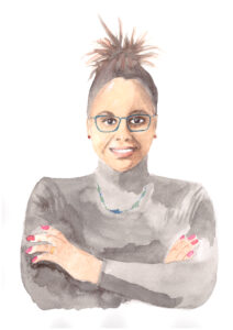 Aquarellbild von Tupoka Ogette