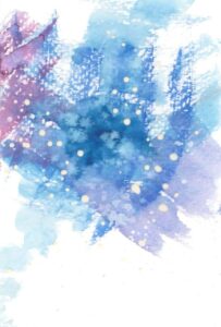 Abstrakte blau-lila Striche mit weißen Punkten